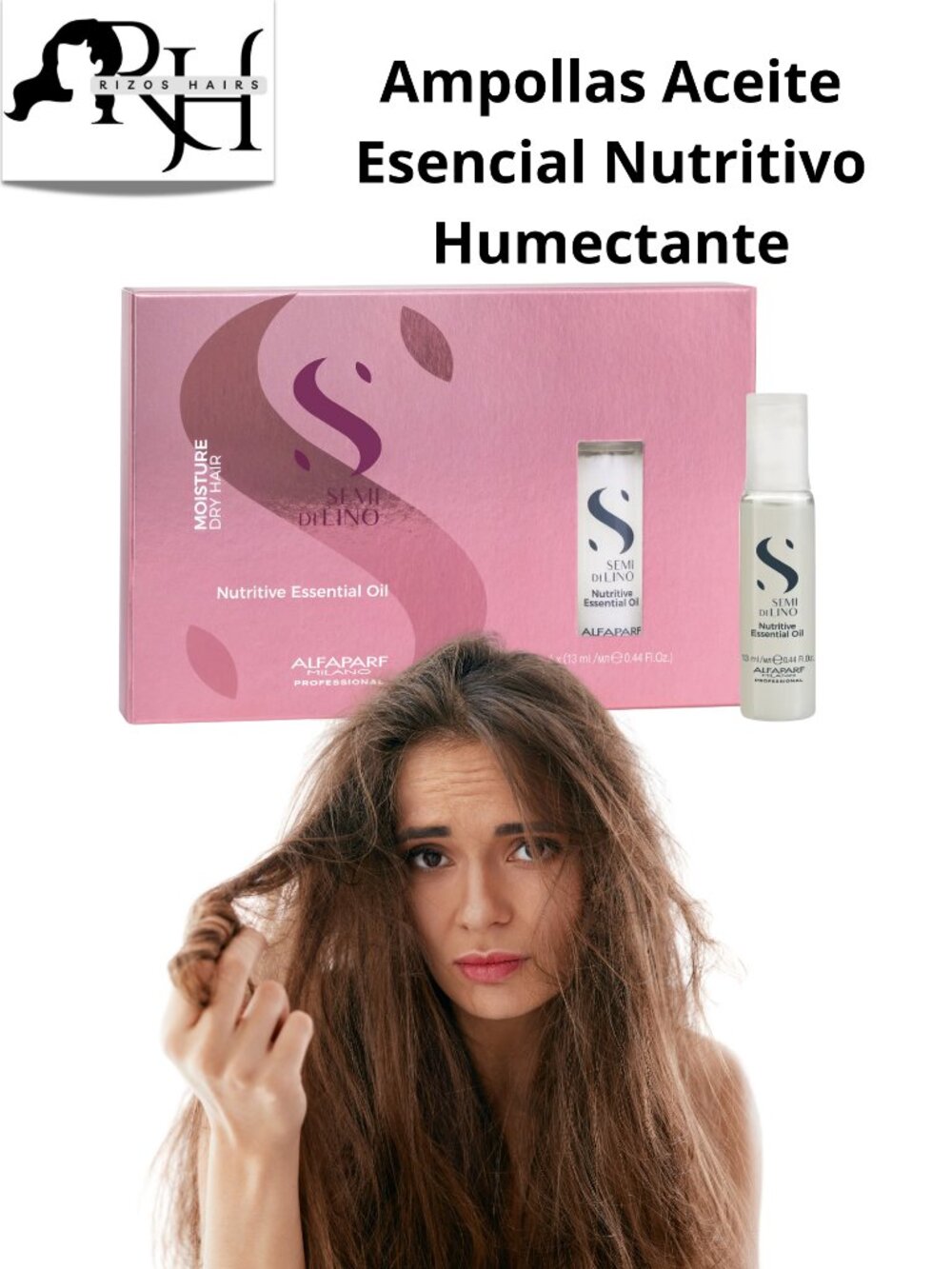 Ampolla Aceite Esencial Nutritivo Humectante Semi Di Lino Alfaparf Tamaño: 6 x